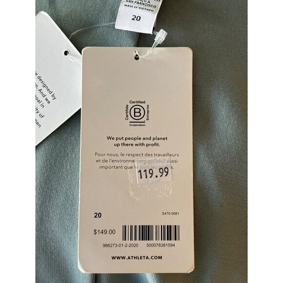 Athleta Eastbound Blazer Size 20 Minamilisitc Soft Green Travel Jacket #986273 N - Picture 8 of 10